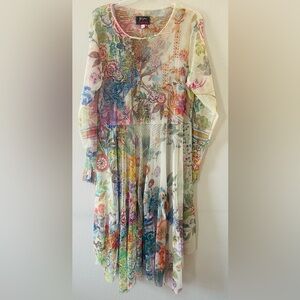 Johnny Was Multicolor Embroidered Fabric